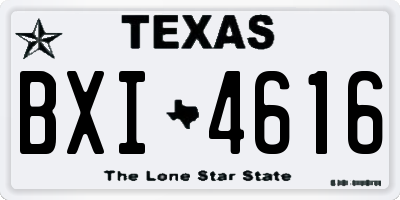 TX license plate BXI4616