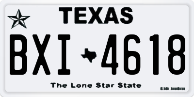 TX license plate BXI4618
