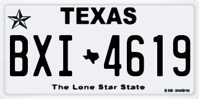 TX license plate BXI4619