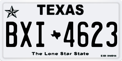 TX license plate BXI4623