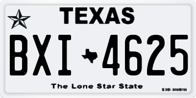TX license plate BXI4625