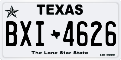 TX license plate BXI4626