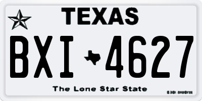 TX license plate BXI4627