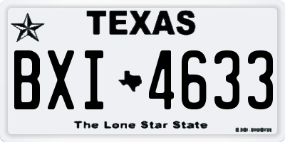 TX license plate BXI4633