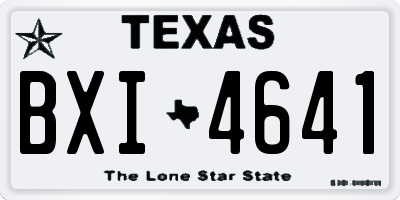 TX license plate BXI4641