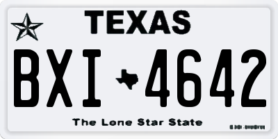 TX license plate BXI4642