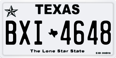 TX license plate BXI4648