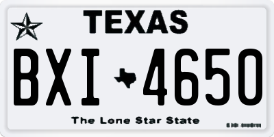 TX license plate BXI4650