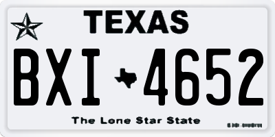 TX license plate BXI4652