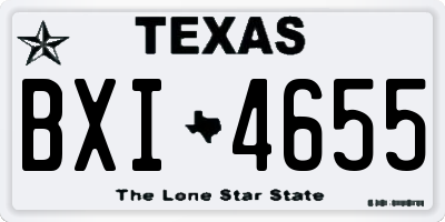 TX license plate BXI4655