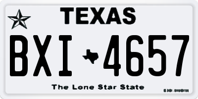 TX license plate BXI4657
