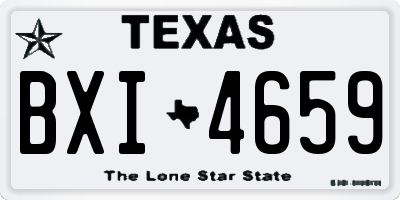 TX license plate BXI4659