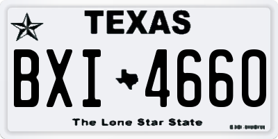 TX license plate BXI4660