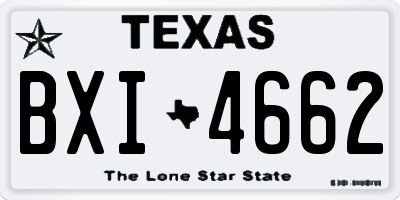 TX license plate BXI4662