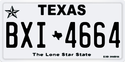 TX license plate BXI4664