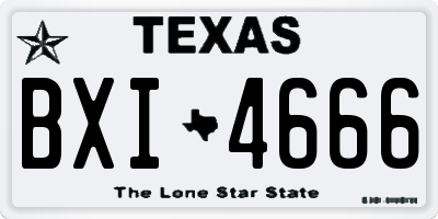 TX license plate BXI4666