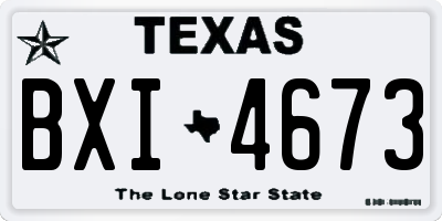 TX license plate BXI4673
