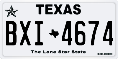 TX license plate BXI4674