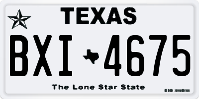 TX license plate BXI4675