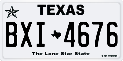 TX license plate BXI4676