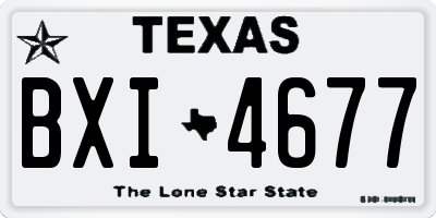 TX license plate BXI4677