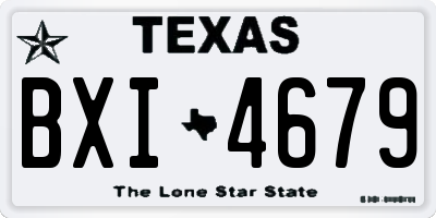 TX license plate BXI4679