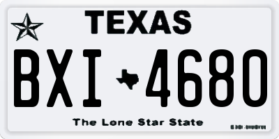 TX license plate BXI4680