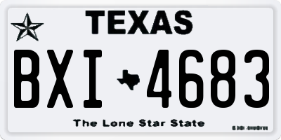TX license plate BXI4683