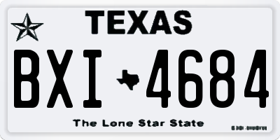 TX license plate BXI4684