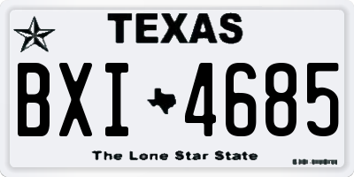 TX license plate BXI4685