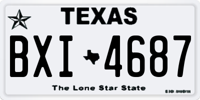 TX license plate BXI4687