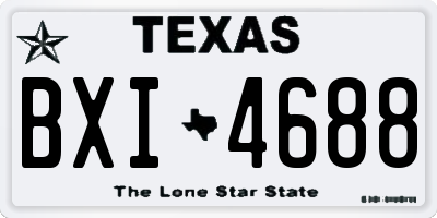 TX license plate BXI4688