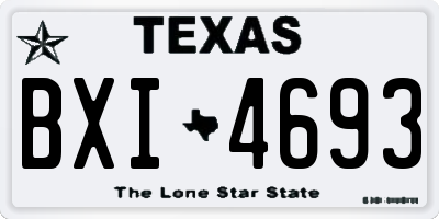 TX license plate BXI4693