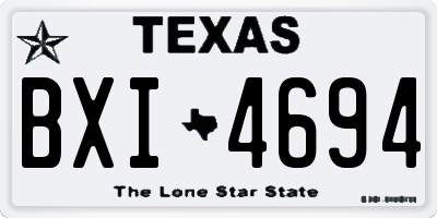 TX license plate BXI4694