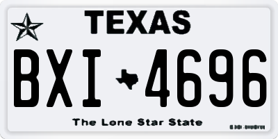 TX license plate BXI4696