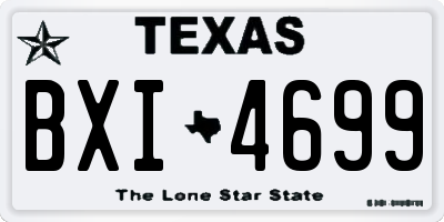 TX license plate BXI4699