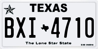TX license plate BXI4710