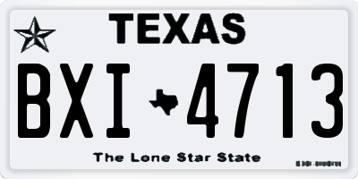 TX license plate BXI4713