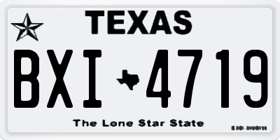 TX license plate BXI4719