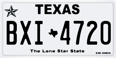TX license plate BXI4720
