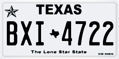 TX license plate BXI4722