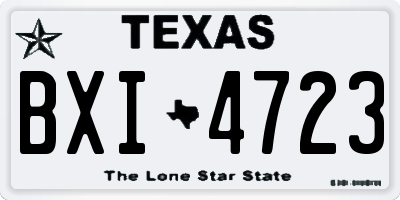 TX license plate BXI4723