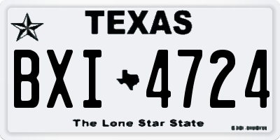 TX license plate BXI4724
