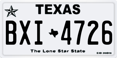 TX license plate BXI4726