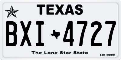 TX license plate BXI4727