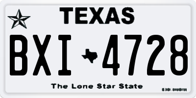 TX license plate BXI4728