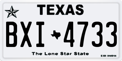 TX license plate BXI4733