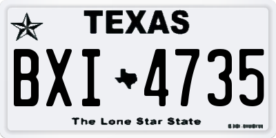 TX license plate BXI4735