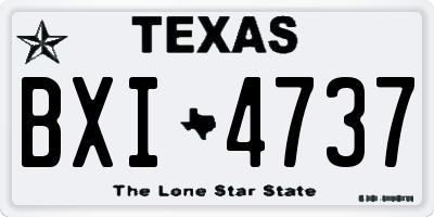 TX license plate BXI4737
