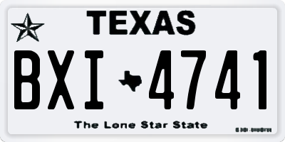 TX license plate BXI4741